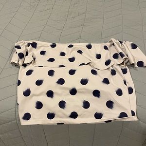 Kortni Jeane Ruffle Around Top in Brushed Dots